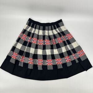 Anthropologie Floreat Skirt Womens Size 10 Plaid Checkered Cottagecore A Line